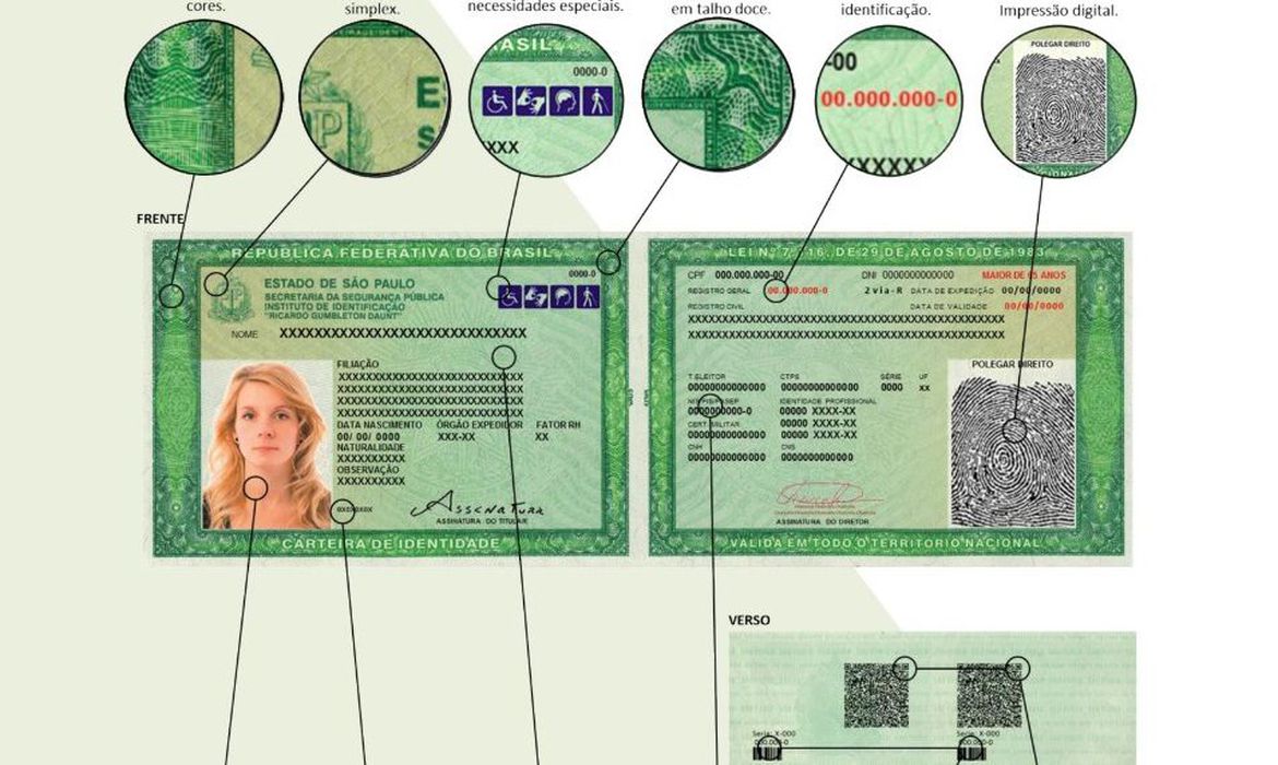 novo rg - Nova carteira de identidade começa a ser emitida na próxima semana
