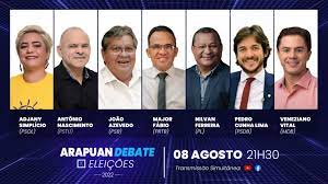 download 37 - DADA A LARGADA: Debate da Arapuan marca agenda de candidatos a governador no primeiro dia de campanha; confira