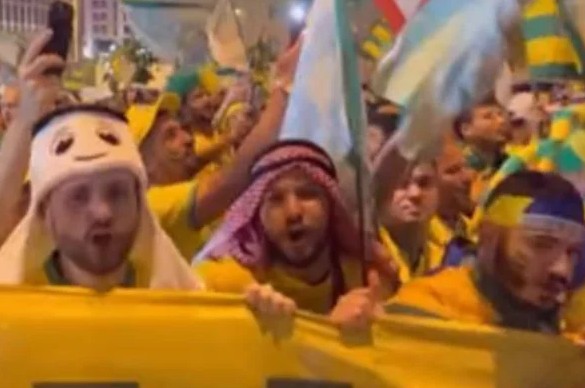 Captura de tela 2022 11 24 153105 - RUMO AO HEXA: brasileiros fazem a festa em Doha antes de estreia da Seleção na Copa - VEJA VÍDEO