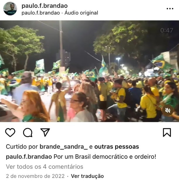 print - TERRORISMO EM BRASÍLIA: Pai de nadador paraibano é preso em ato antidemocrático; subtenente aposentado está em lista divulgada pela PF