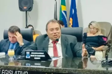 Foto:Presidente da Câmara de Pombal (PB), vereador Marcos Bandeira. Foto: Reprodução/Vídeo.
