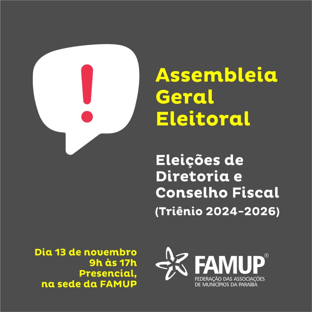 4e8bd4da 5972 bd9f 244d a592f02c773d - Eleições da Famup acontecem na próxima segunda-feira em João Pessoa