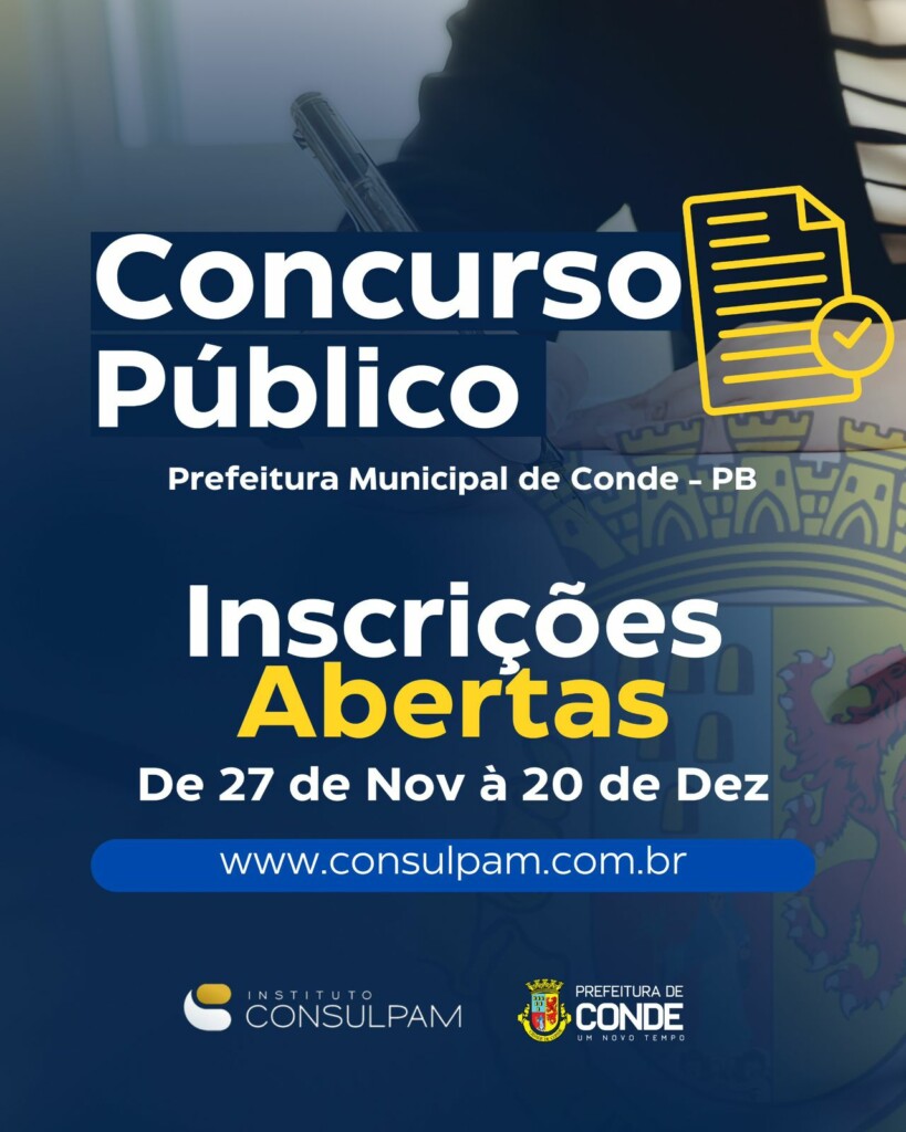WhatsApp Image 2023 11 25 at 08.46.10 - Prefeitura de Conde lança edital de Concurso Público com mais de 300 vagas para diversas áreas de atuação