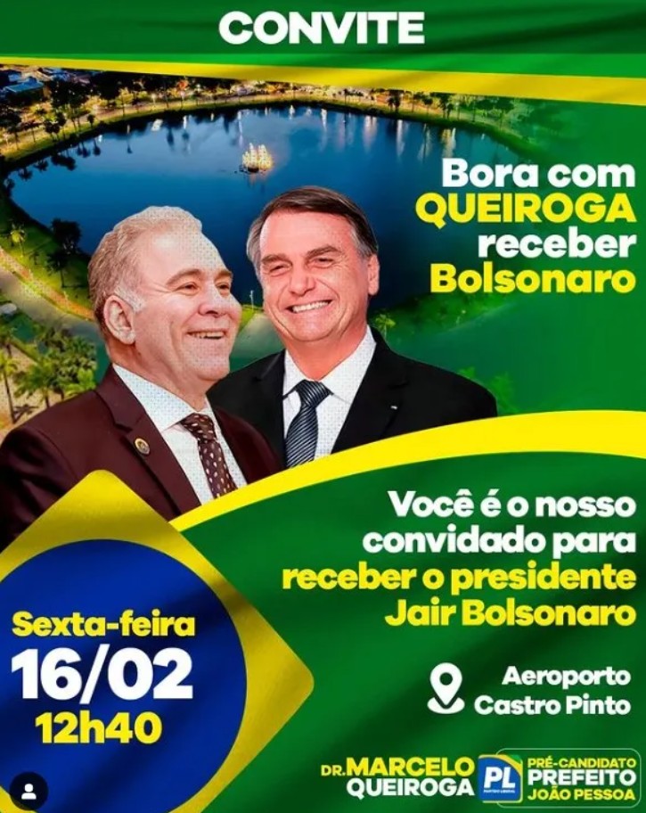 Capturar 18 - PL divulga horário da chegada do ex-presidente Jair Bolsonaro a João Pessoa