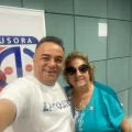 Visitando a Difusora Rádio Cajazeiras ao lado da diretora e amiga Zélia Ribeiro