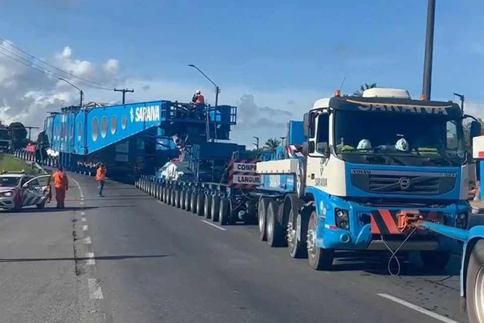 PROMETE FESTA: Novo transformador de 250 toneladas começa trajeto pela Paraíba nesta terça PROMETE FESTA: Novo transformador de 250 toneladas começa trajeto pela Paraíba nesta terça