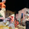 Filhas da prefeita de Mari distribuem sopa em comunidade do município; veja vídeo