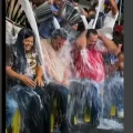 Lucas Ribeiro "toma banho" de leite de cabra em evento no município de Santa Cecília; veja vídeo