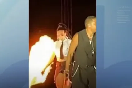 Bailarina é atingida por fogo no palco após vazamento de gás; veja vídeo