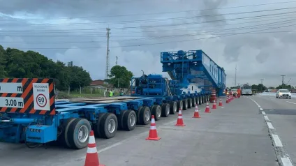 PRF inicia segunda etapa de escolta de transformador de energia eólica com deslocamento pela BR-101 e BR-230