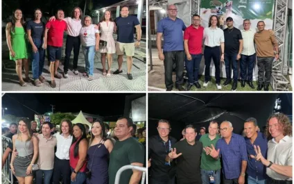 Veneziano participa de eventos e recebe reafirmação de apoios à sua reeleição em Mari, Sobrado, Cuité de Mamanguape e Pedras de Fogo