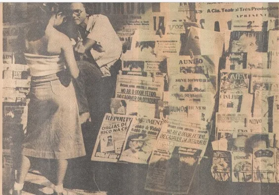 A foto é do jornal A União, agosto de 1980, em série de reportagens sobre ataques terroristas de extrema-direita a bancas de revistas A foto é do jornal A União, agosto de 1980, em série de reportagens sobre ataques terroristas de extrema-direita a bancas de revistas