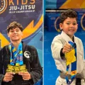 Atletas mirins Arthur Piloto e Alexandre de Sousa Filho, o "Pilotinho".