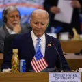 Joe Biden durante abertura do G20, no MAM, na zona central da capital fluminense, em 2024.