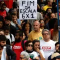 Manifestação pelo fim da escala 6x1.
Créditos: Tânia Rêgo/Agência Brasil