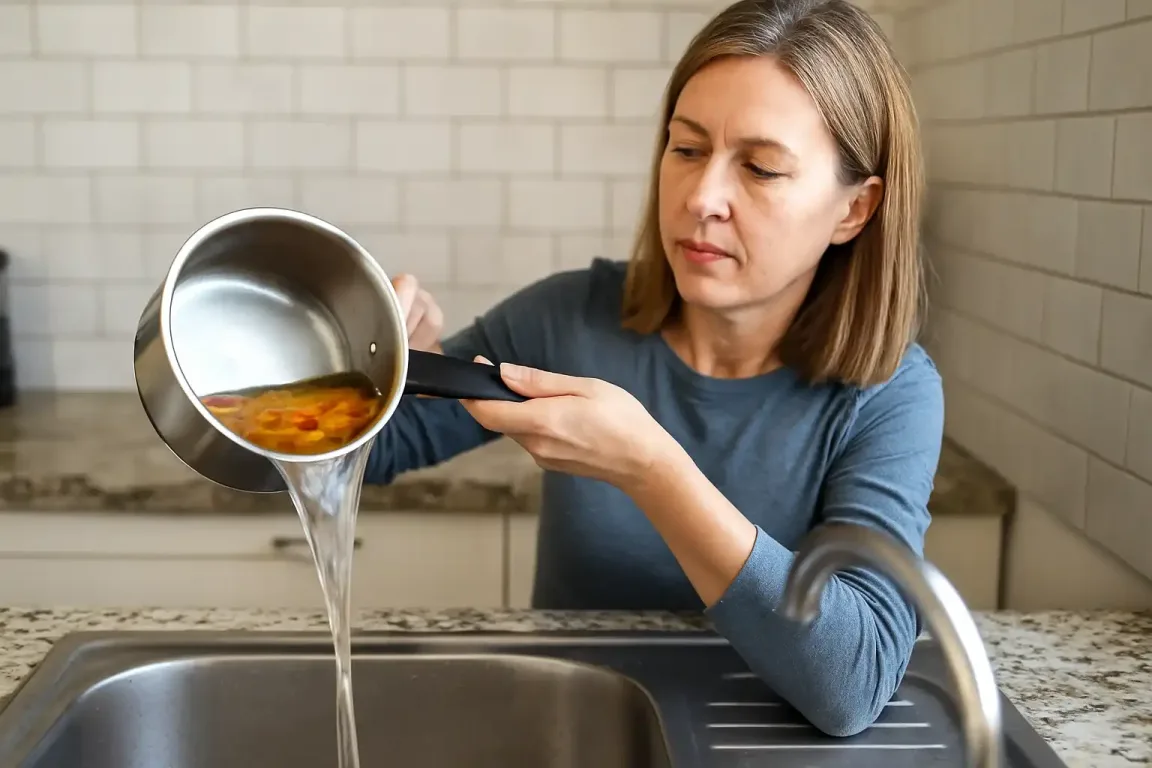 Água do cozimento de legumes tira gordura da pia