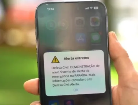 Teste demonstração do Defesa Civil Alerta será realizado na Paraíba neste sábado