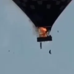 IMAGENS FORTES: Piloto orientou passageiros a pularem para evitar mais mortes em acidente com balão; assista