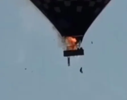 IMAGENS FORTES: Piloto orientou passageiros a pularem para evitar mais mortes em acidente com balão; assista