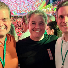 Efraim Filho e Mersinho Lucena se encontram em Parintins e reacendem rumores sobre aproximação entre os grupos