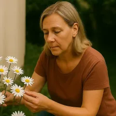 Sem sol pleno, a margarida-do-campo perde força e não sustenta as flores