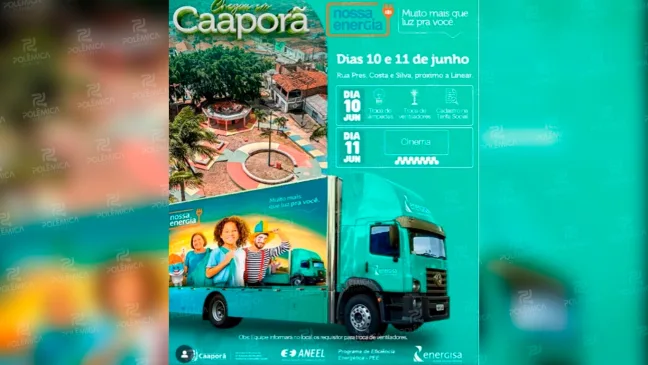 Caaporã recebe ação da Energisa com trocas de equipamentos e cinema gratuito