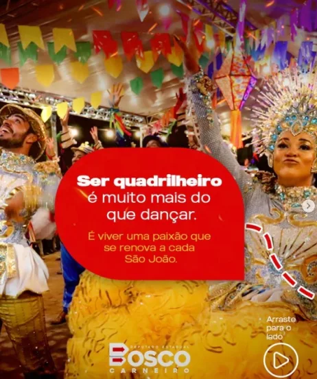 Bosco Carneiro homenageia quadrilheiros paraibanos no Dia Nacional do Quadrilheiro Junino