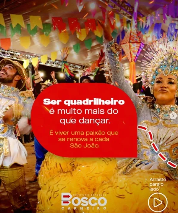 Bosco Carneiro homenageia quadrilheiros paraibanos no Dia Nacional do Quadrilheiro Junino