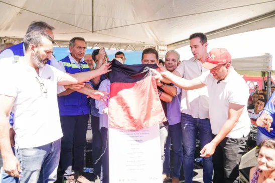 Lucas Ribeiro participa da inauguração do Ramal de Desterro e celebra chegada da água no Sertão do Pajeú