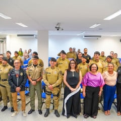 Francisca Motta celebra início da formação da Patrulha Maria da Penha em Patos, após dois anos de luta pela implantação