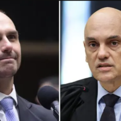 Alexandre de Moraes deve analisar pedido de afastamento de Eduardo Bolsonaro do mandato na Câmara