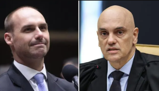 Alexandre de Moraes deve analisar pedido de afastamento de Eduardo Bolsonaro do mandato na Câmara