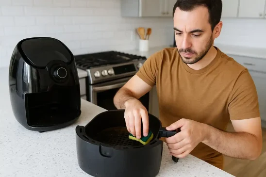 Dica caseira tira gordura da fritadeira sem esforço