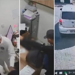 R$ 100 mil levados: assaltantes atacam supermercado nos Bancários e fogem em carro roubado; veja vídeo