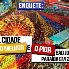 Enquete: qual cidade fez o melhor e o pior São João da Paraíba em 2025? - VOTE