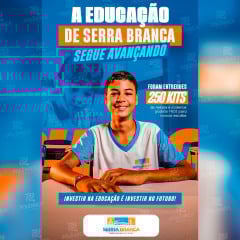 Governo de Serra Branca entrega 250 kits de mesas e cadeiras do padrão para estudantes da rede municipal