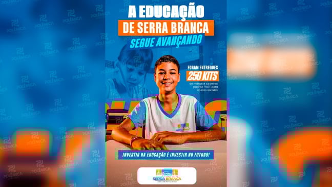 Governo de Serra Branca entrega 250 kits de mesas e cadeiras do padrão para estudantes da rede municipal
