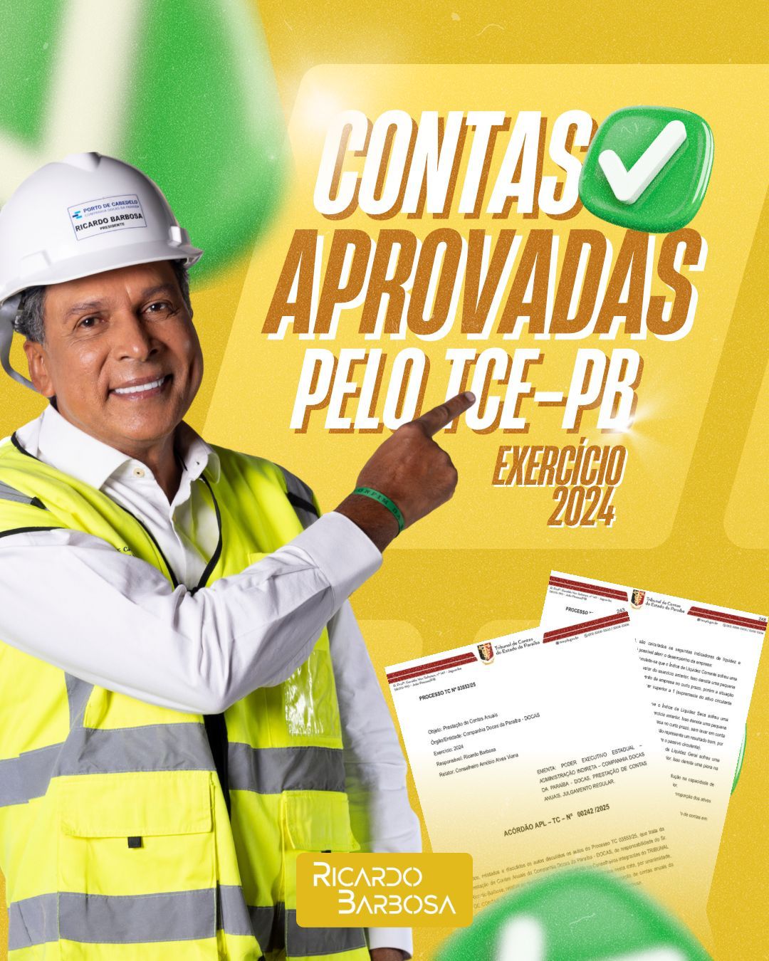 TCE-PB aprova por unanimidade contas de 2024 da Companhia Docas da Paraíba