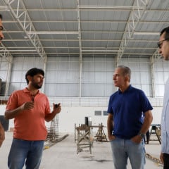Prefeito Nabor Wanderley visita obras do Centro de Iniciação ao Esporte e anuncia entrega para 7 de agosto