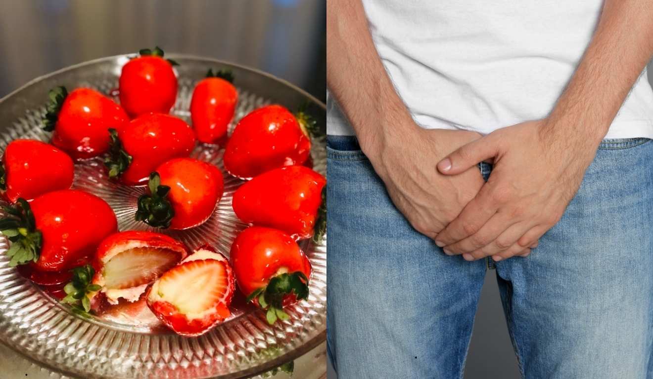 SURREAL: Homem tenta agradar namorada e se queima ao passar calda de morango do amor nas partes íntimas SURREAL: Homem tenta agradar namorada e se queima ao passar calda de morango do amor nas partes íntimas