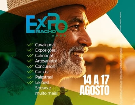 Cavalgada, torneiro leiteiro, palestras e exposição de animais são alguns dos atrativos da Expo Riacho 2025