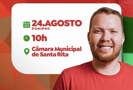 Vereador David Santana assume diretório municipal do PT em Santa Rita neste domingo