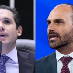 Eduardo Bolsonaro pede a Hugo Motta para exercer mandato de Deputado nos EUA