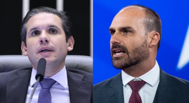 Eduardo Bolsonaro pede a Hugo Motta para exercer mandato de Deputado nos EUA