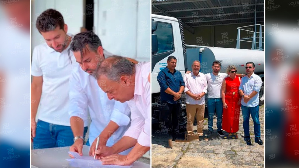Prefeitura de Salgado recebe caminhão pipa novo, através do deputado Michel Henrique