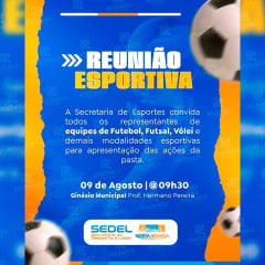 Prefeitura de Serra Branca realiza encontro com representantes do esporte local neste sábado (9)