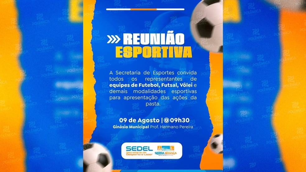 Prefeitura de Serra Branca realiza encontro com representantes do esporte local neste sábado (09)