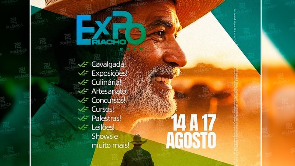 Expo Riacho 2025 terá cavalgada, torneio leiteiro e exposição de animais em Riacho dos Cavalos