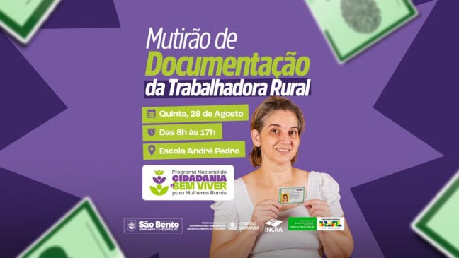 Prefeitura de São Bento e Governo do Estado farão Mutirão para emissão de documentos e oferta de outros serviços