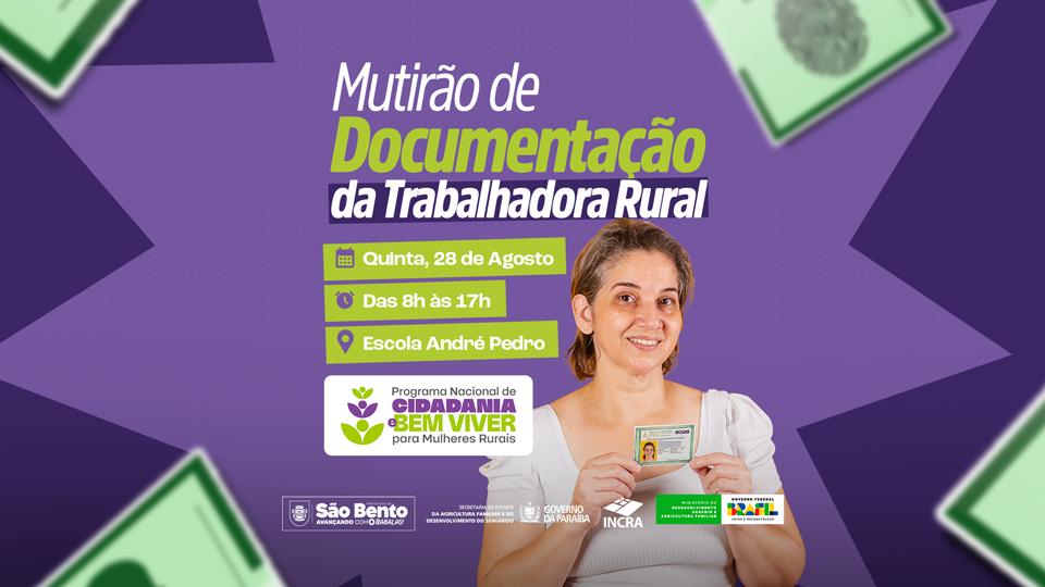 Prefeitura de São Bento e Governo do Estado farão Mutirão para emissão de documentos e oferta de outros serviços